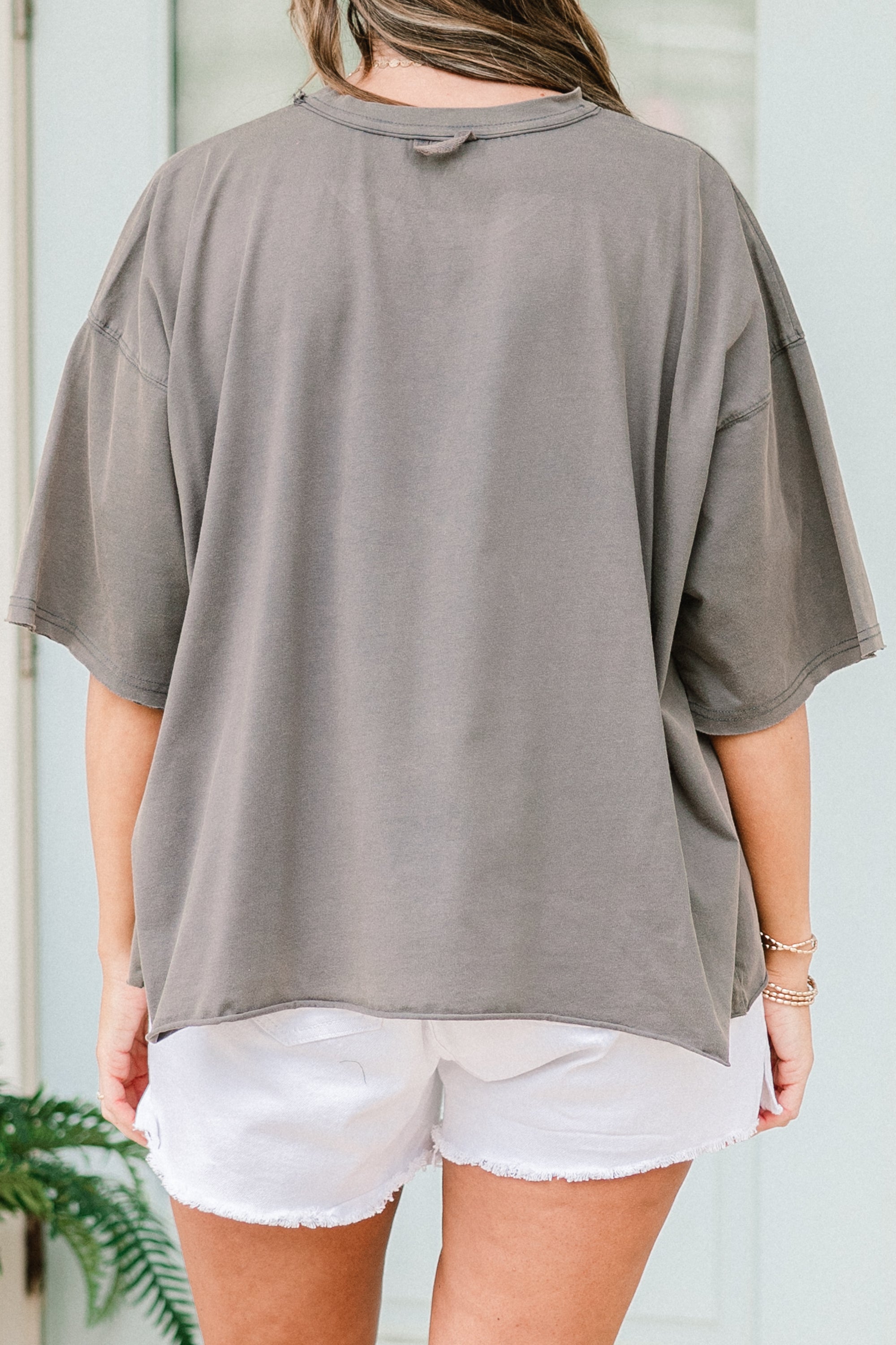 Vintage USA Vintage Wash Tee, Charcoal