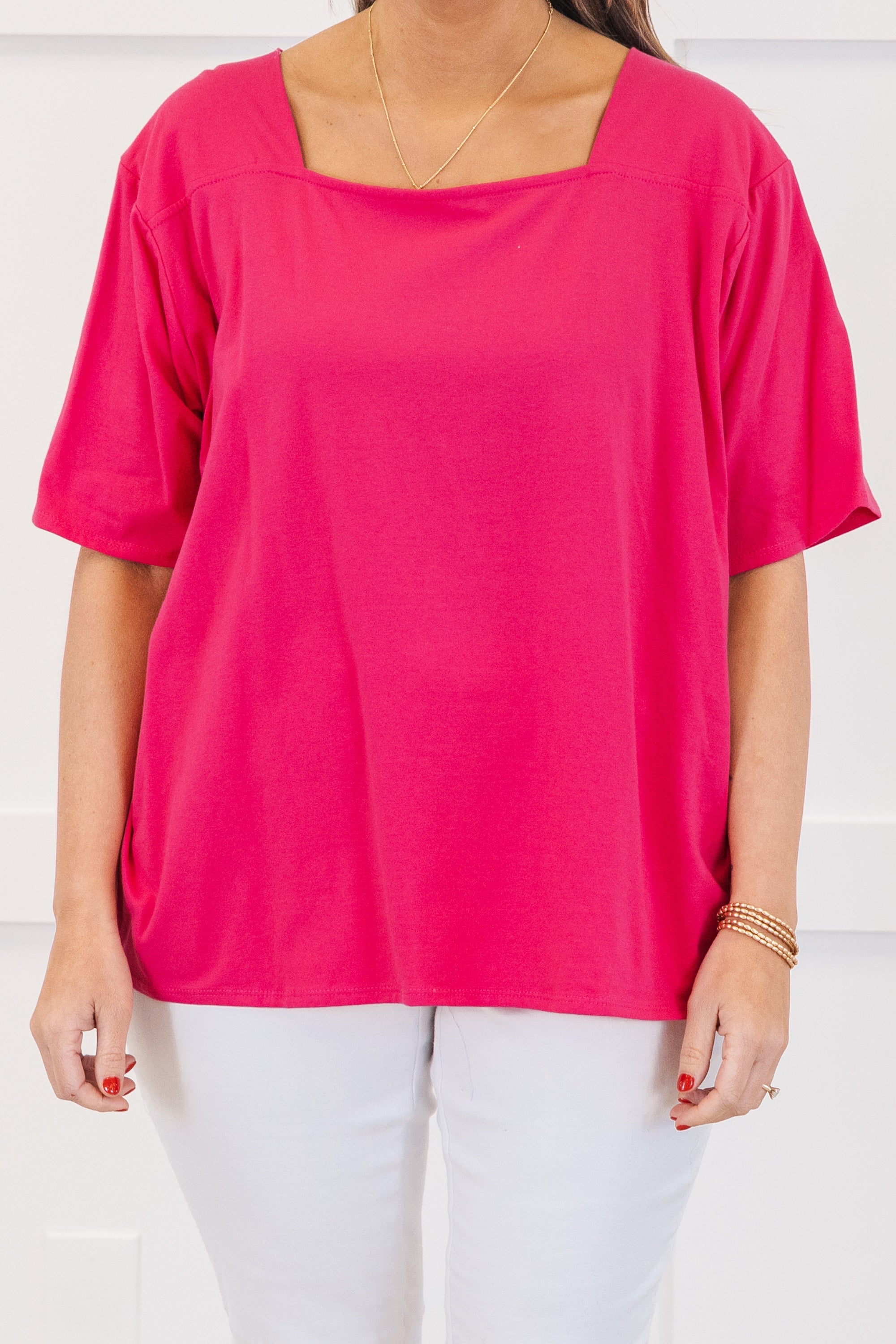 Vivid Imagination Top, Fuchsia