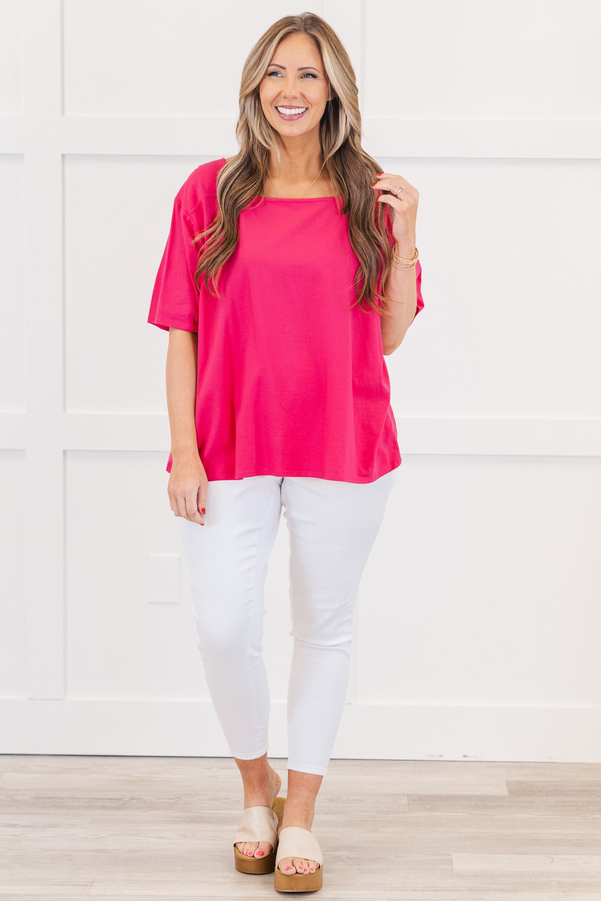 Vivid Imagination Top, Fuchsia