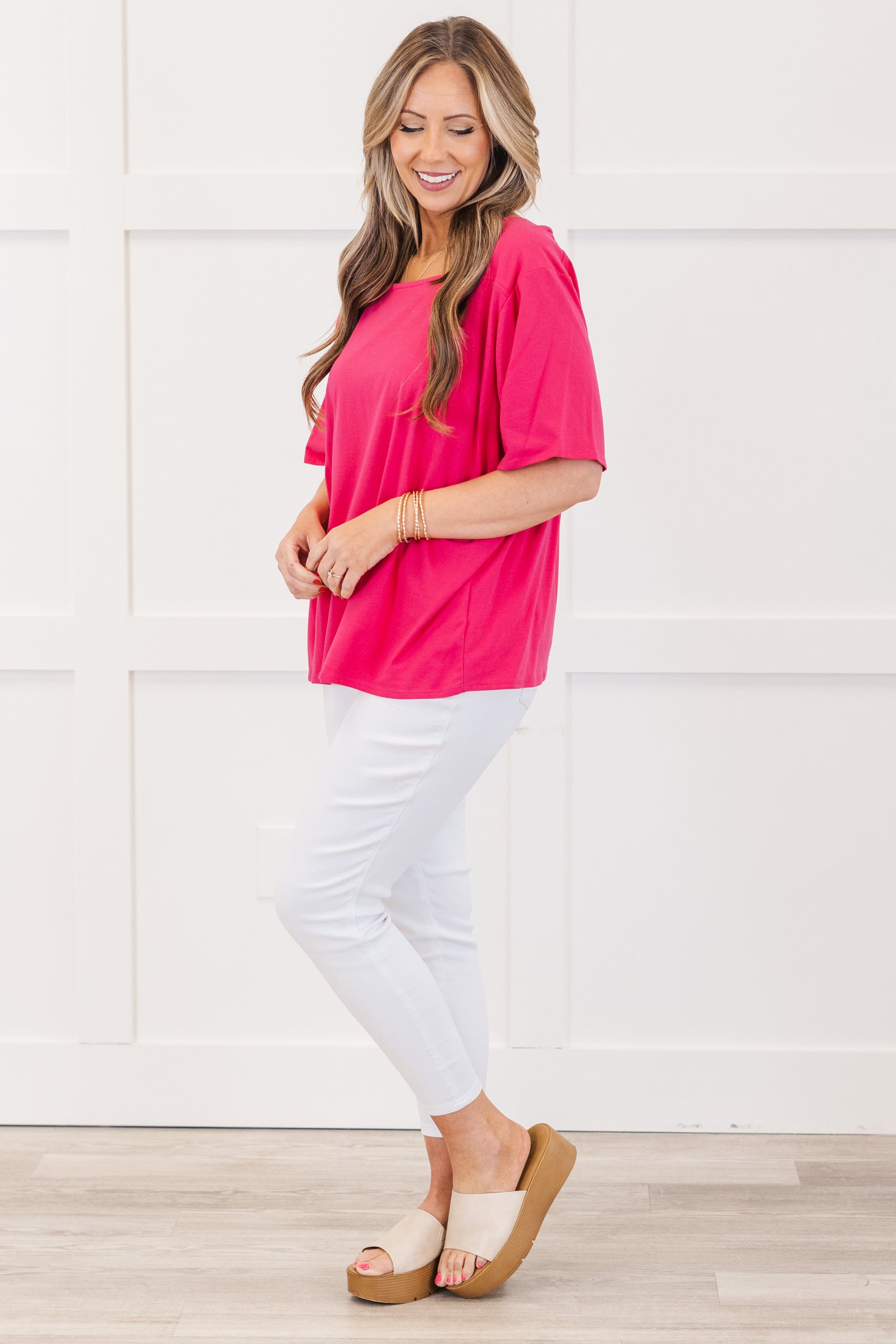 Vivid Imagination Top, Fuchsia