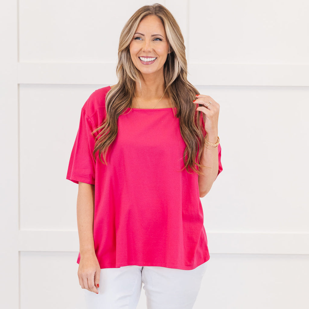 Vivid Imagination Top, Fuchsia