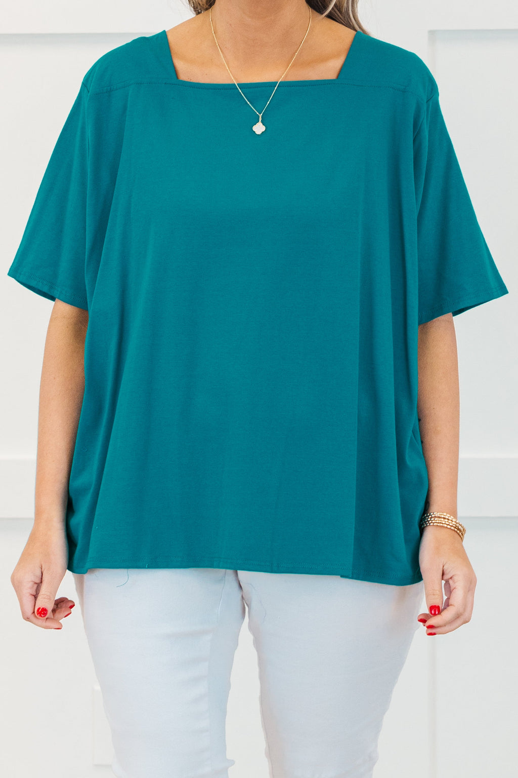 Vivid Imagination Top, Turquoise