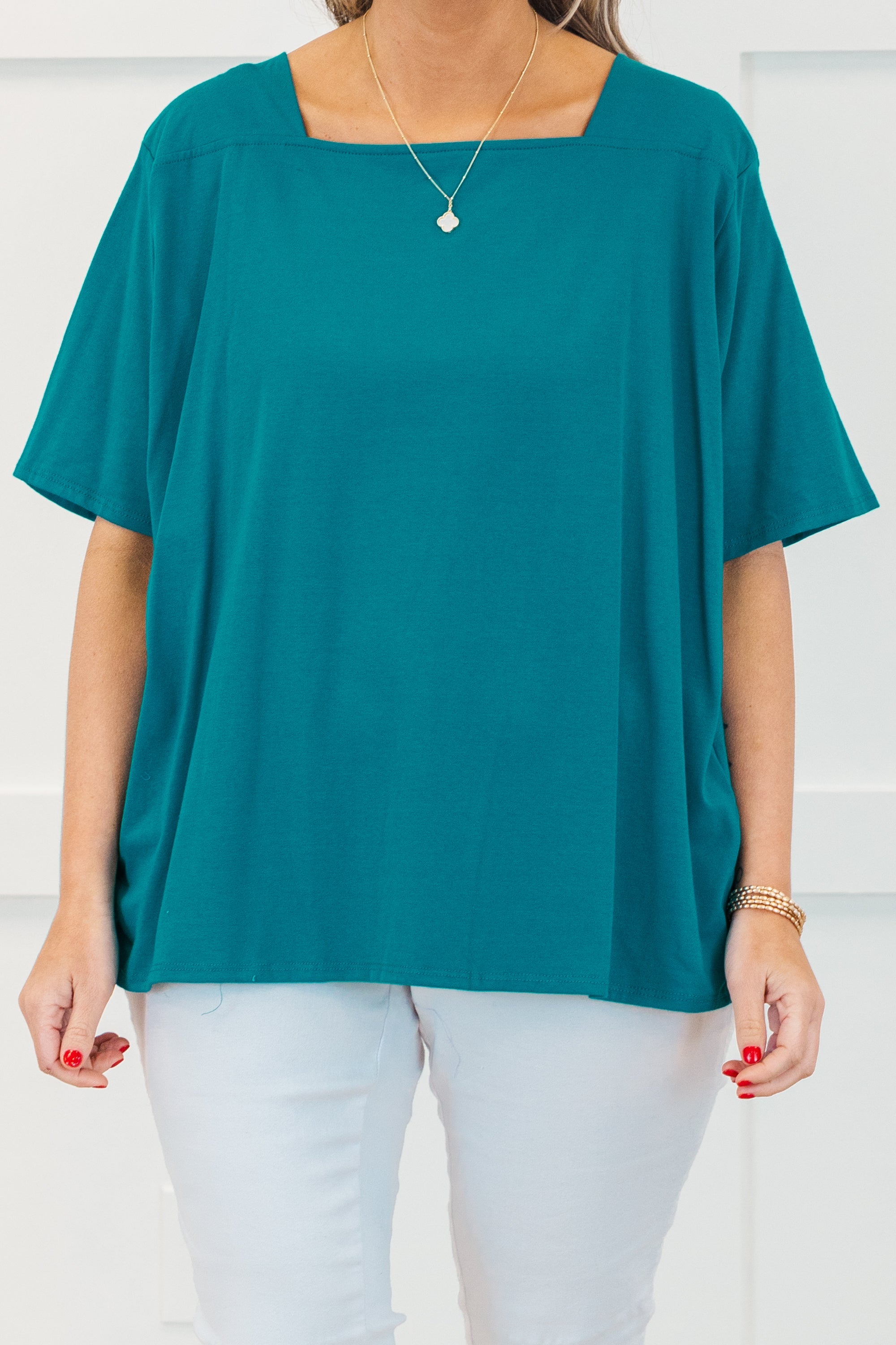 Vivid Imagination Top, Turquoise