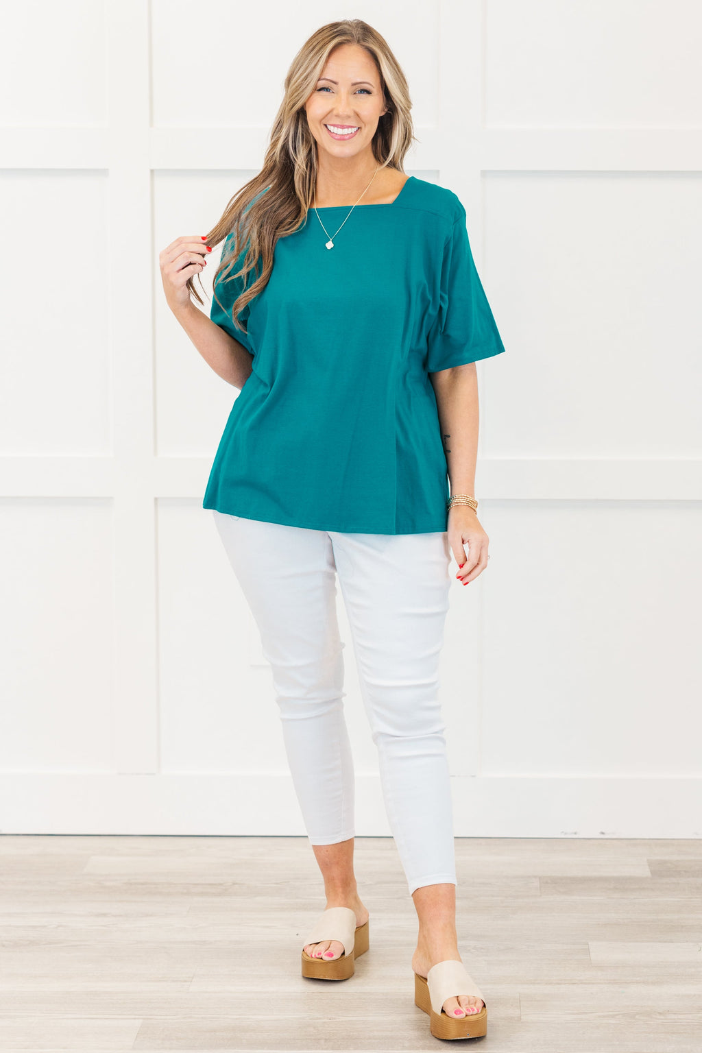 Vivid Imagination Top, Turquoise