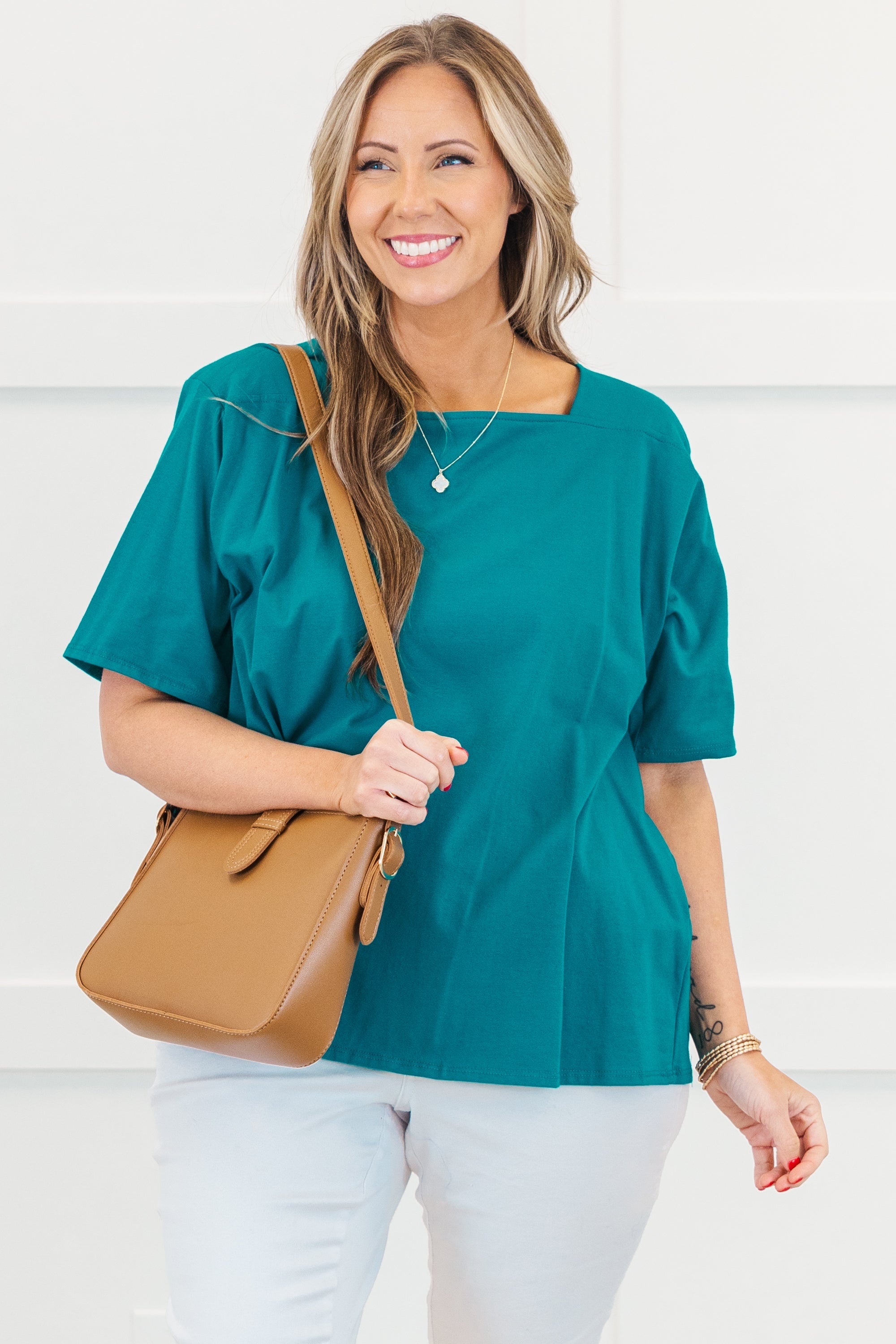 Vivid Imagination Top, Turquoise