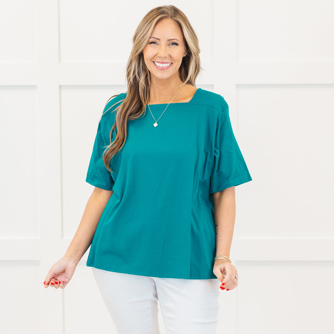 Vivid Imagination Top, Turquoise