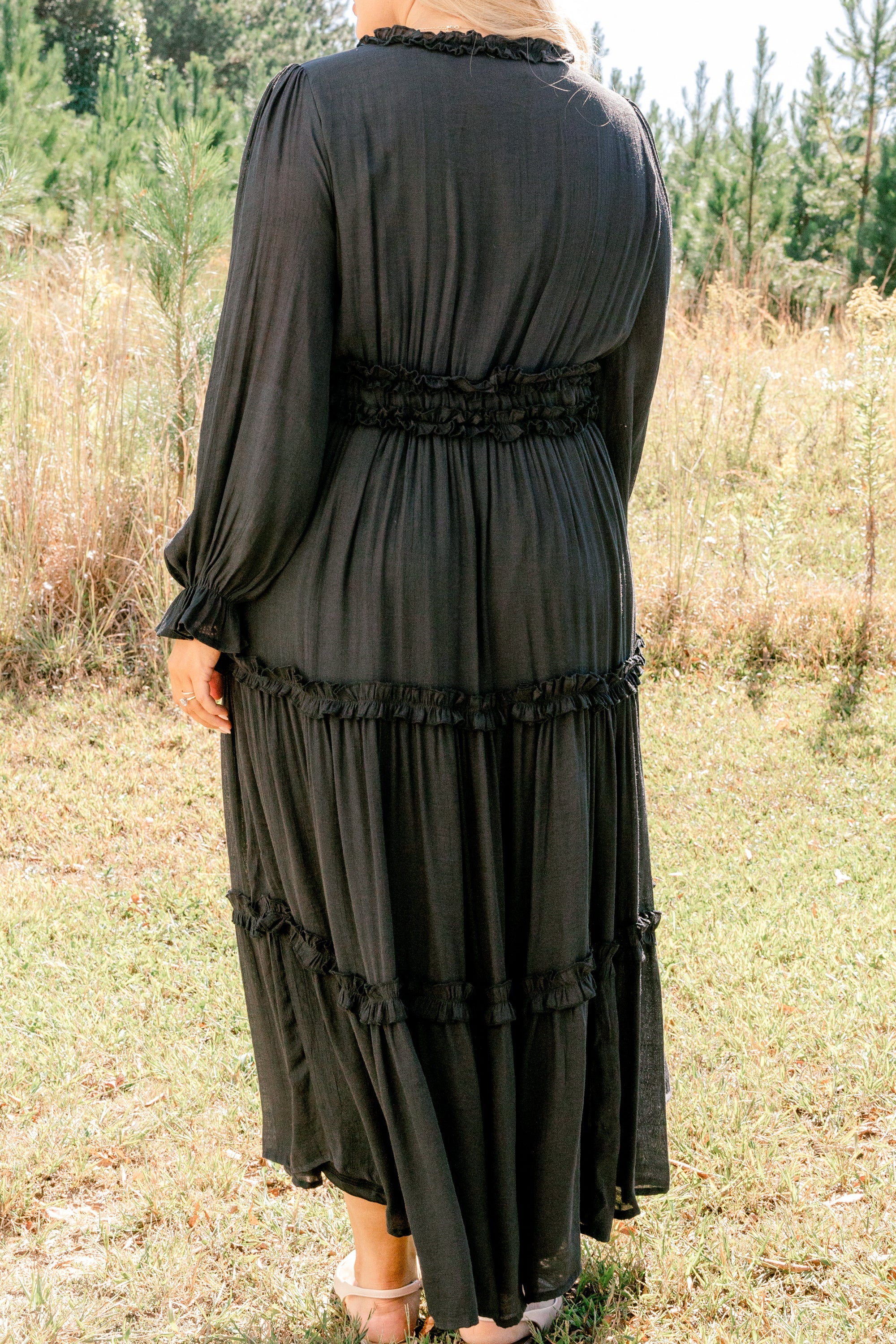 Vivid Palms Dress, Black