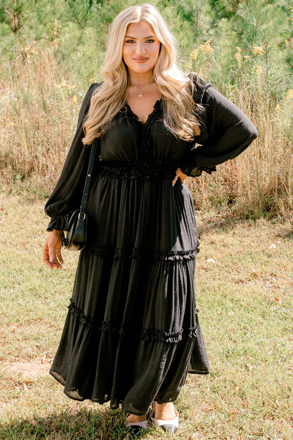 Vivid Palms Dress, Black