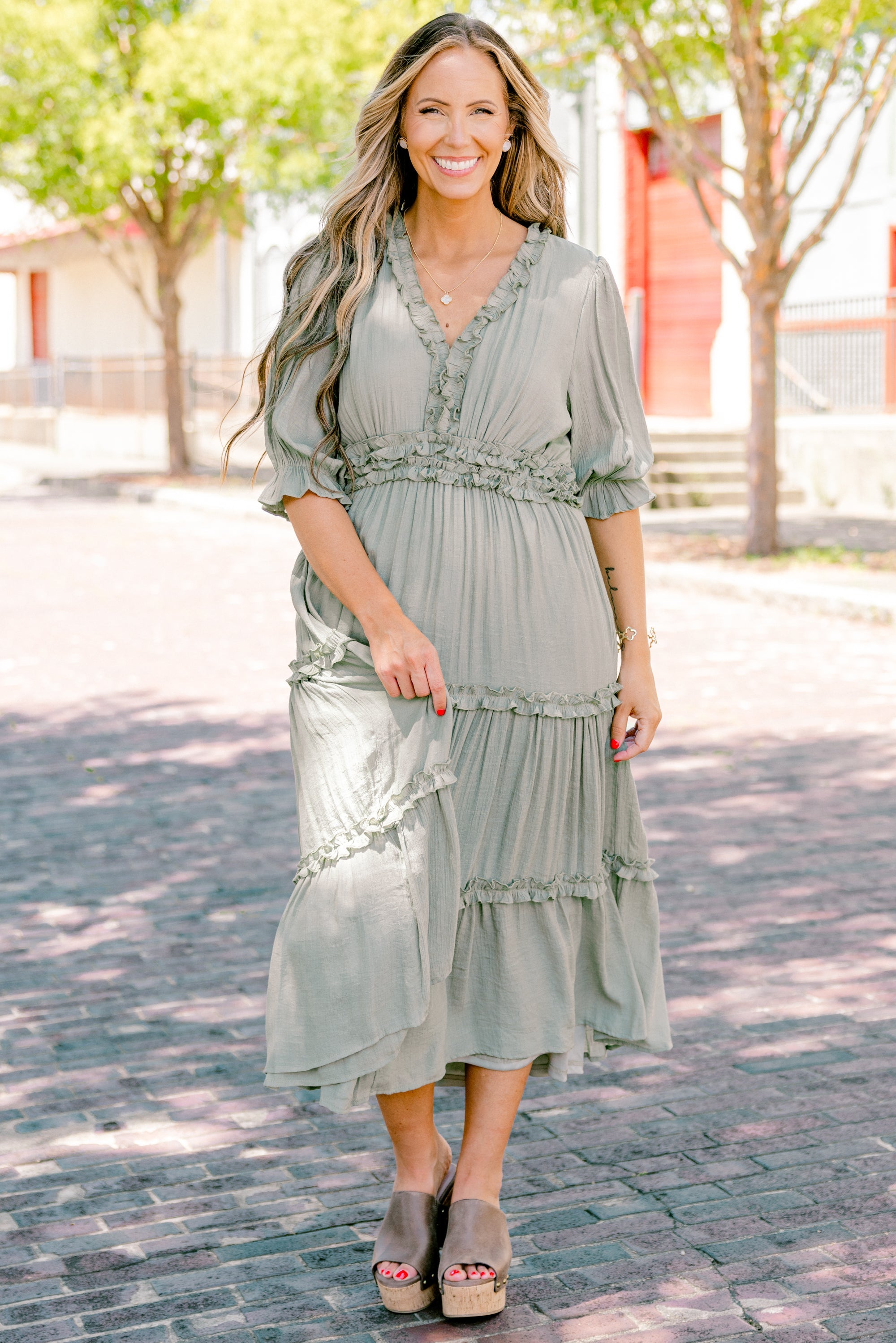 Make A Statement Maxi Dress, Olive