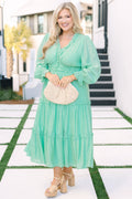Vivid Palms Dress, Turquoise