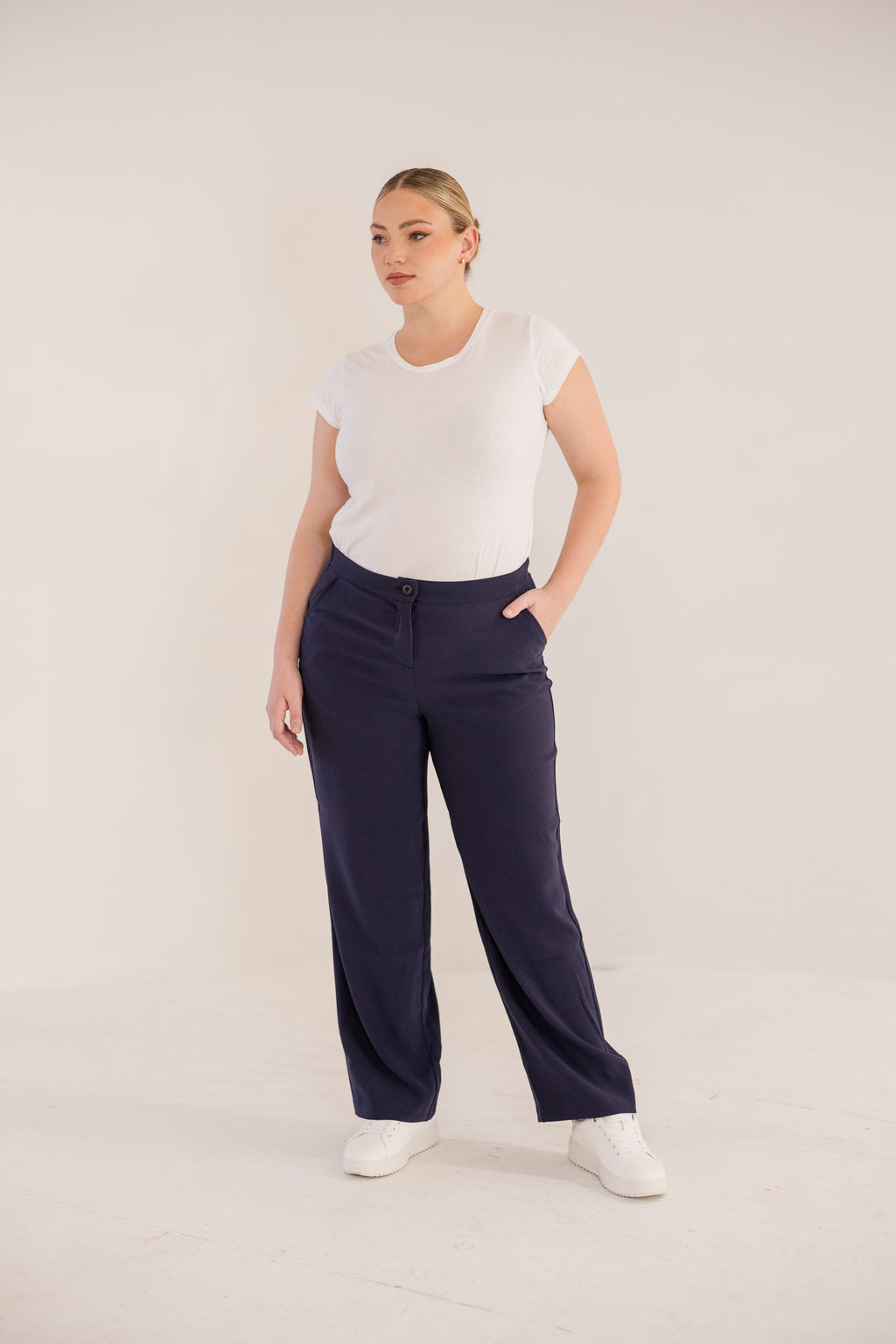 Lena Straight Leg Pant, Ink Navy