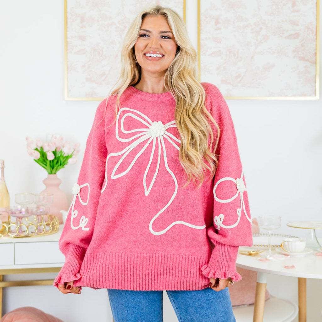 Walk And Sweet Talk Sweater, Pink