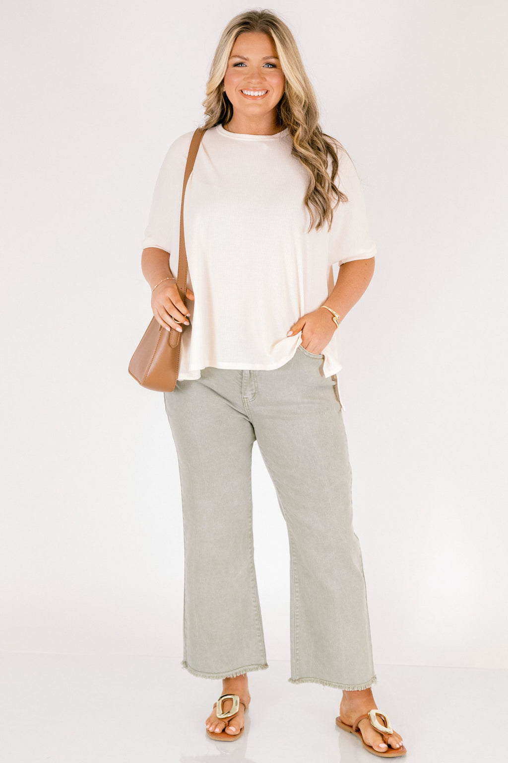 Walk This Way Jeans, Light Olive