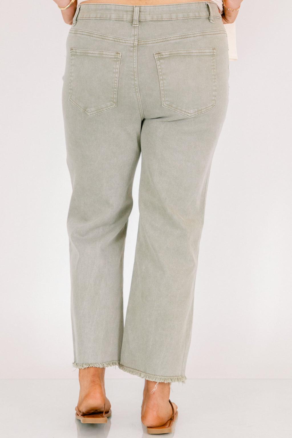 Walk This Way Jeans, Light Olive