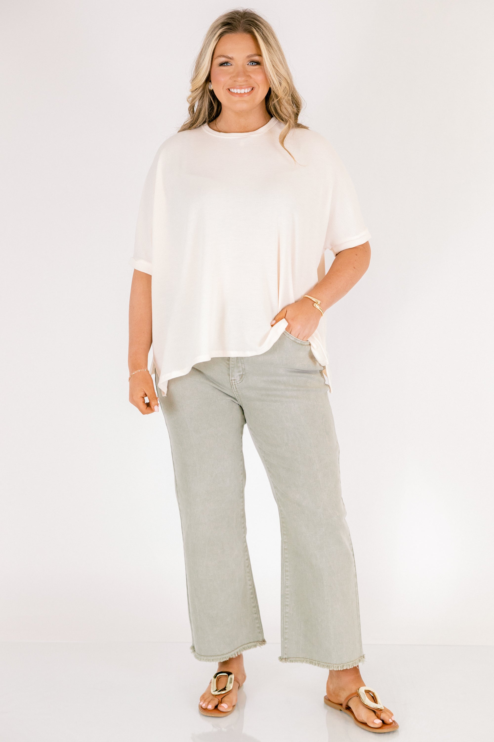 Walk This Way Jeans, Light Olive