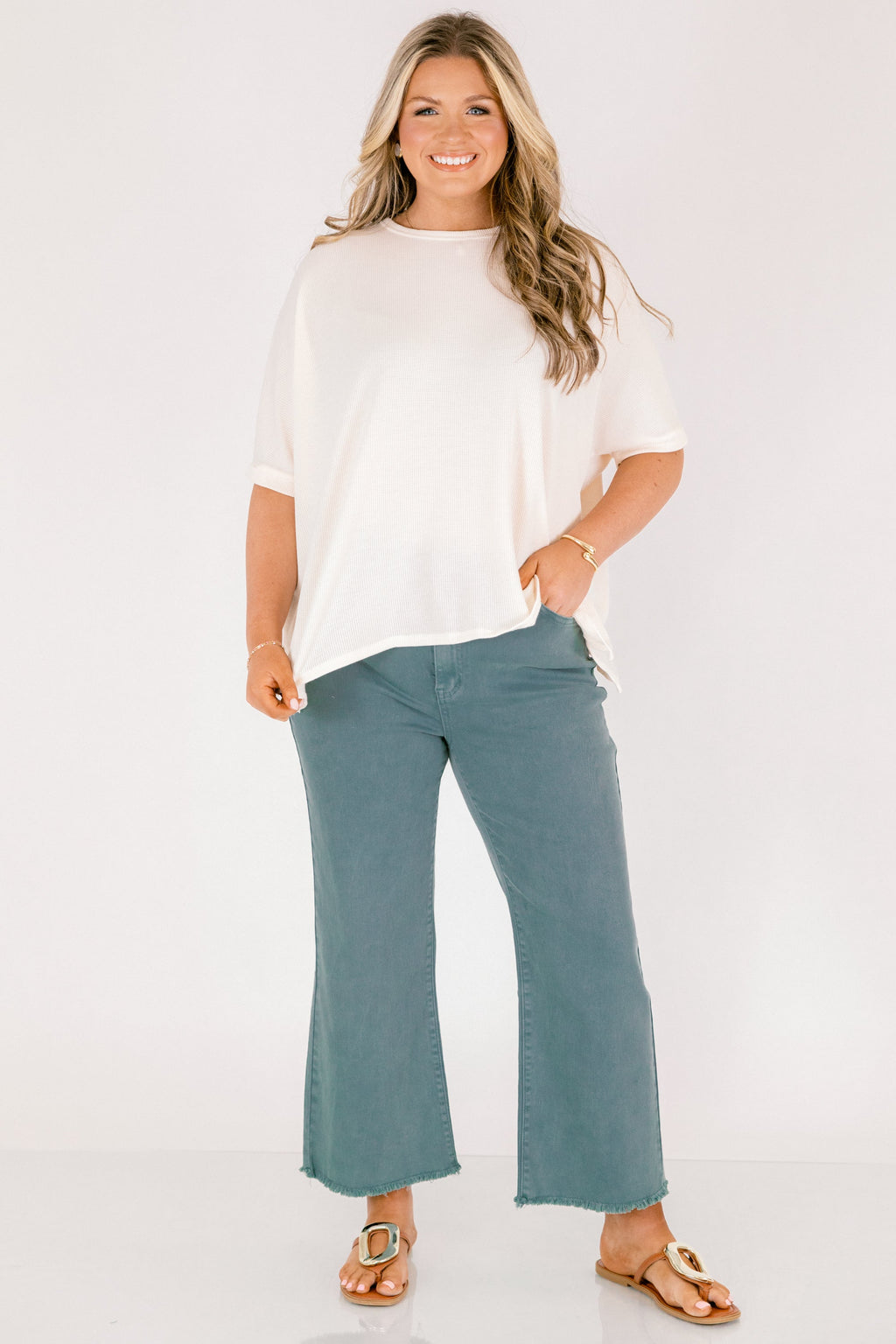 Walk This Way Jeans, Teal