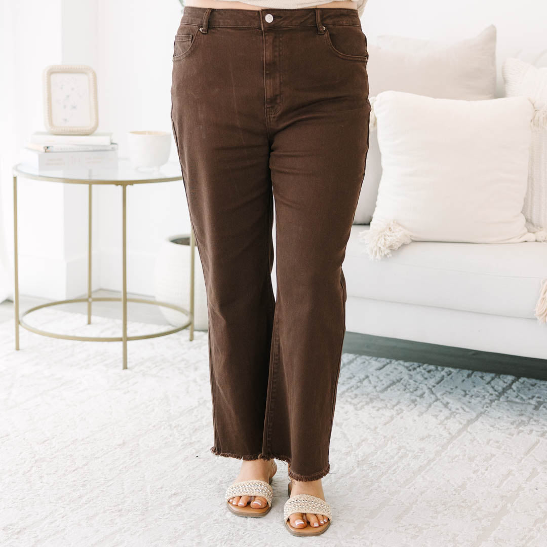 Walk This Way Jeans, Dark Brown