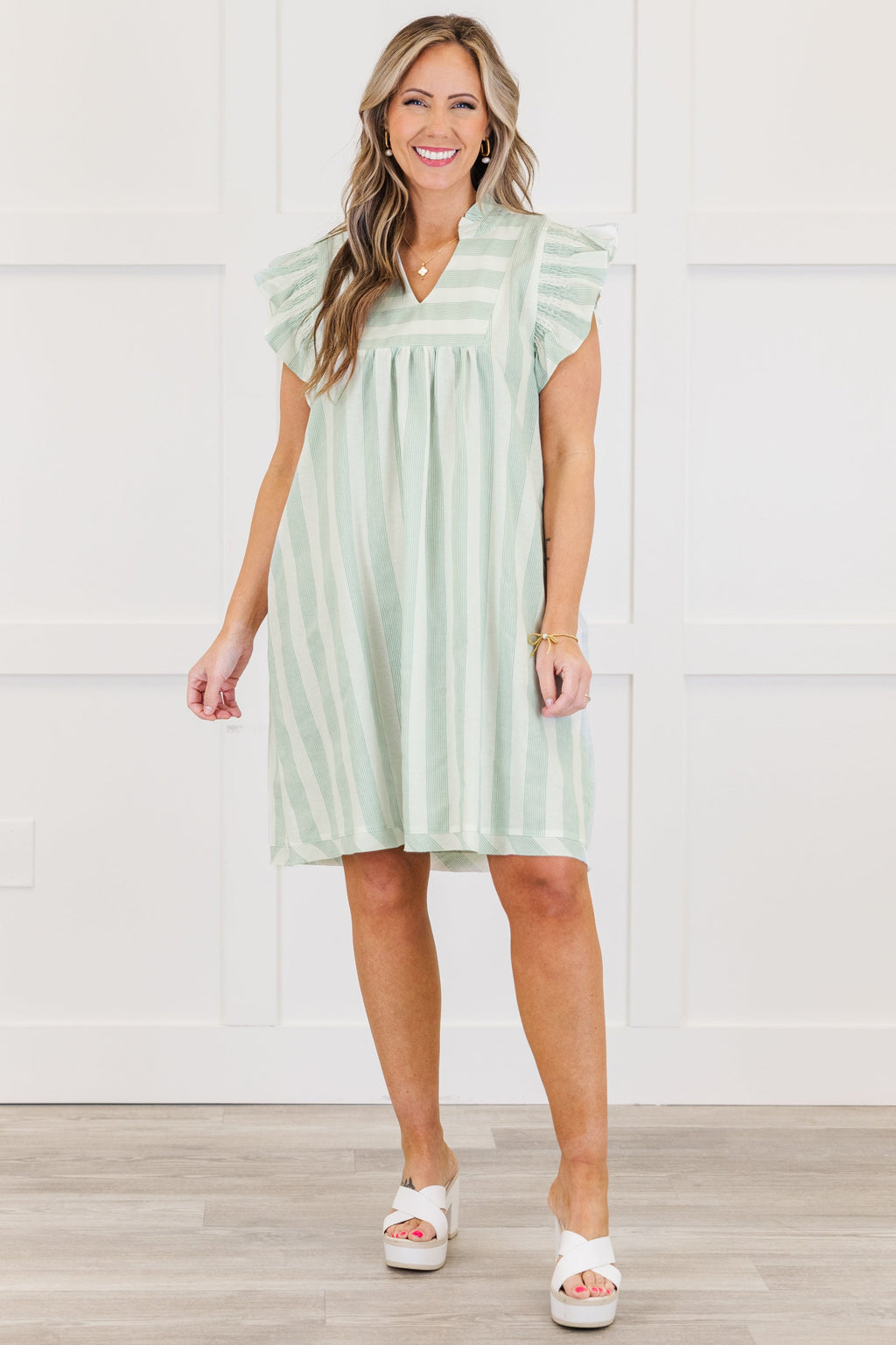 Walk and Talk Dress, Green