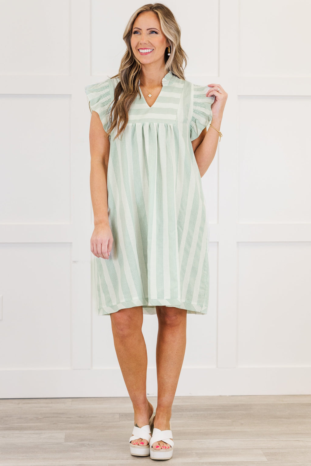 Walk and Talk Dress, Green