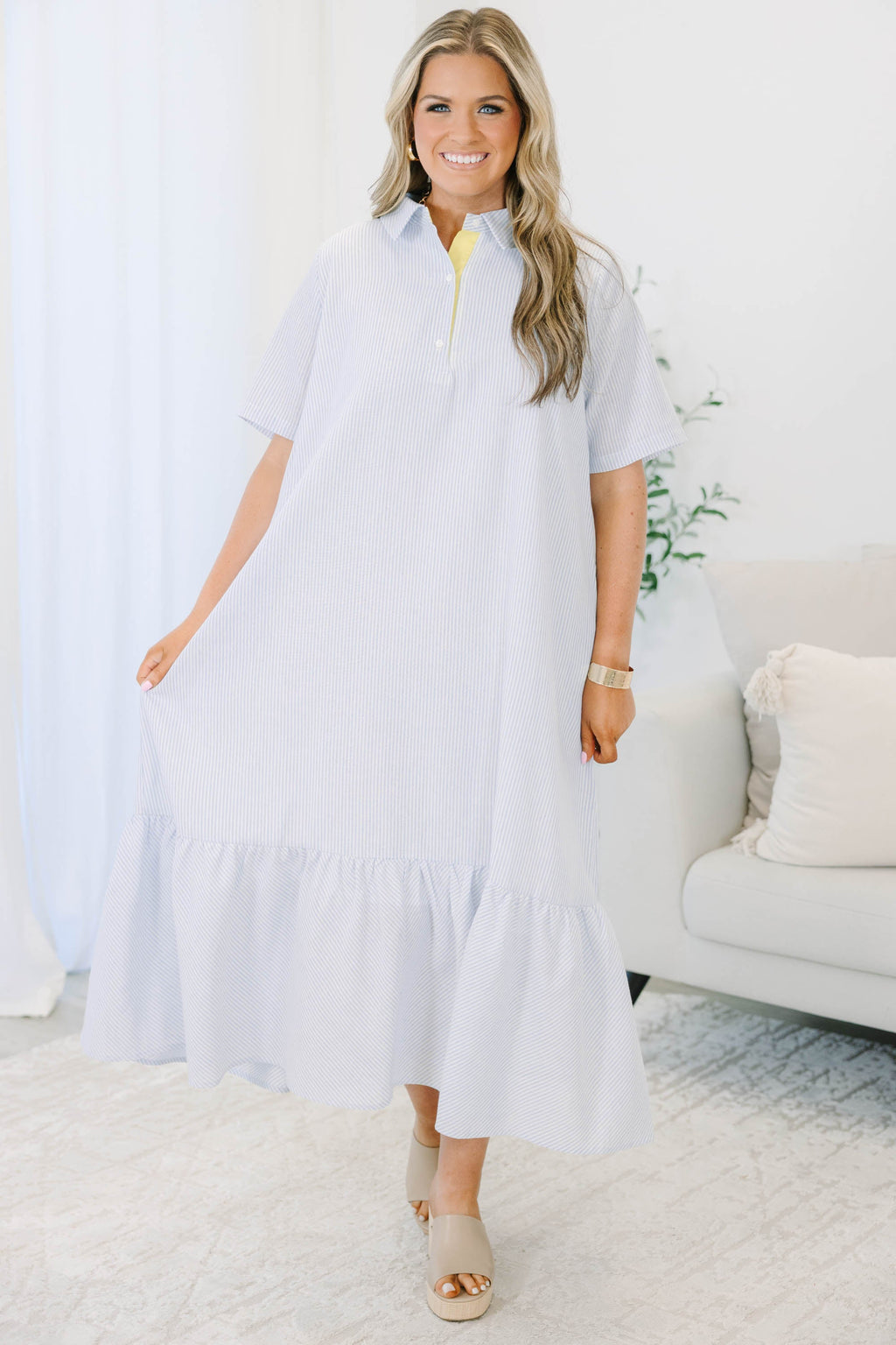 Walking Away Dress, Blue