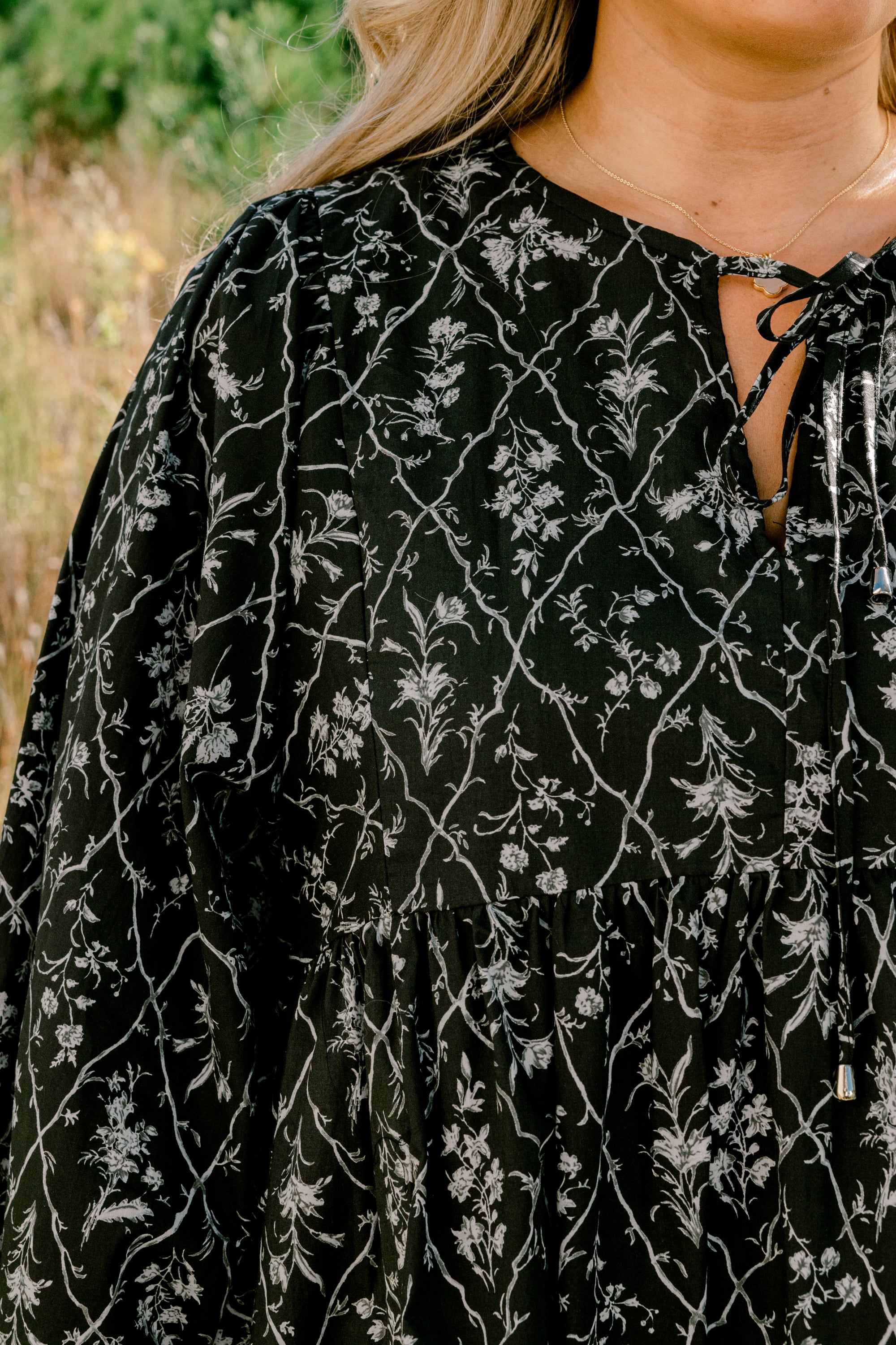 Walking On Air Dress, Black Floral