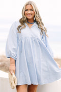 Walking On Air Dress, Blue Stripe