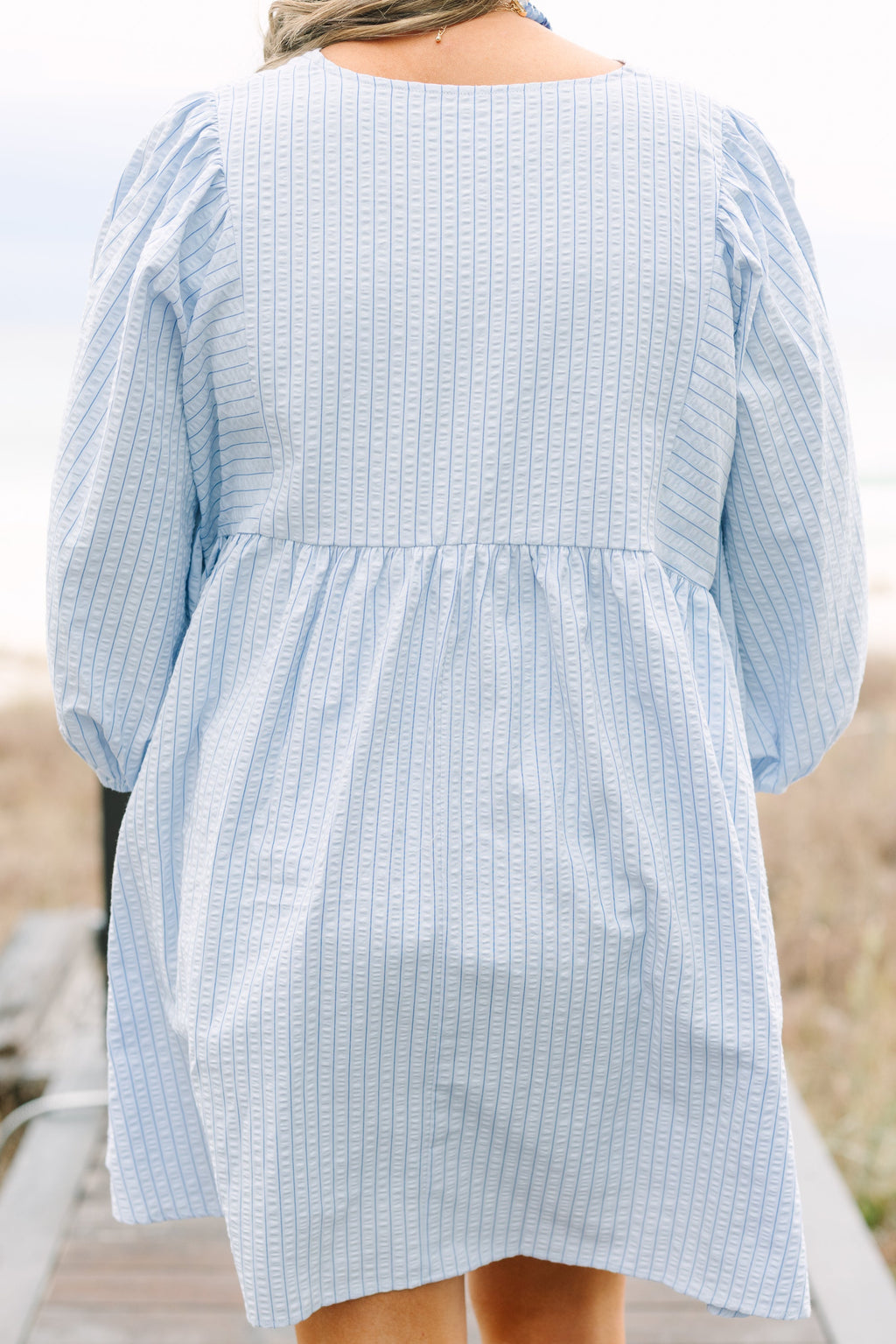 Walking On Air Dress, Blue Stripe
