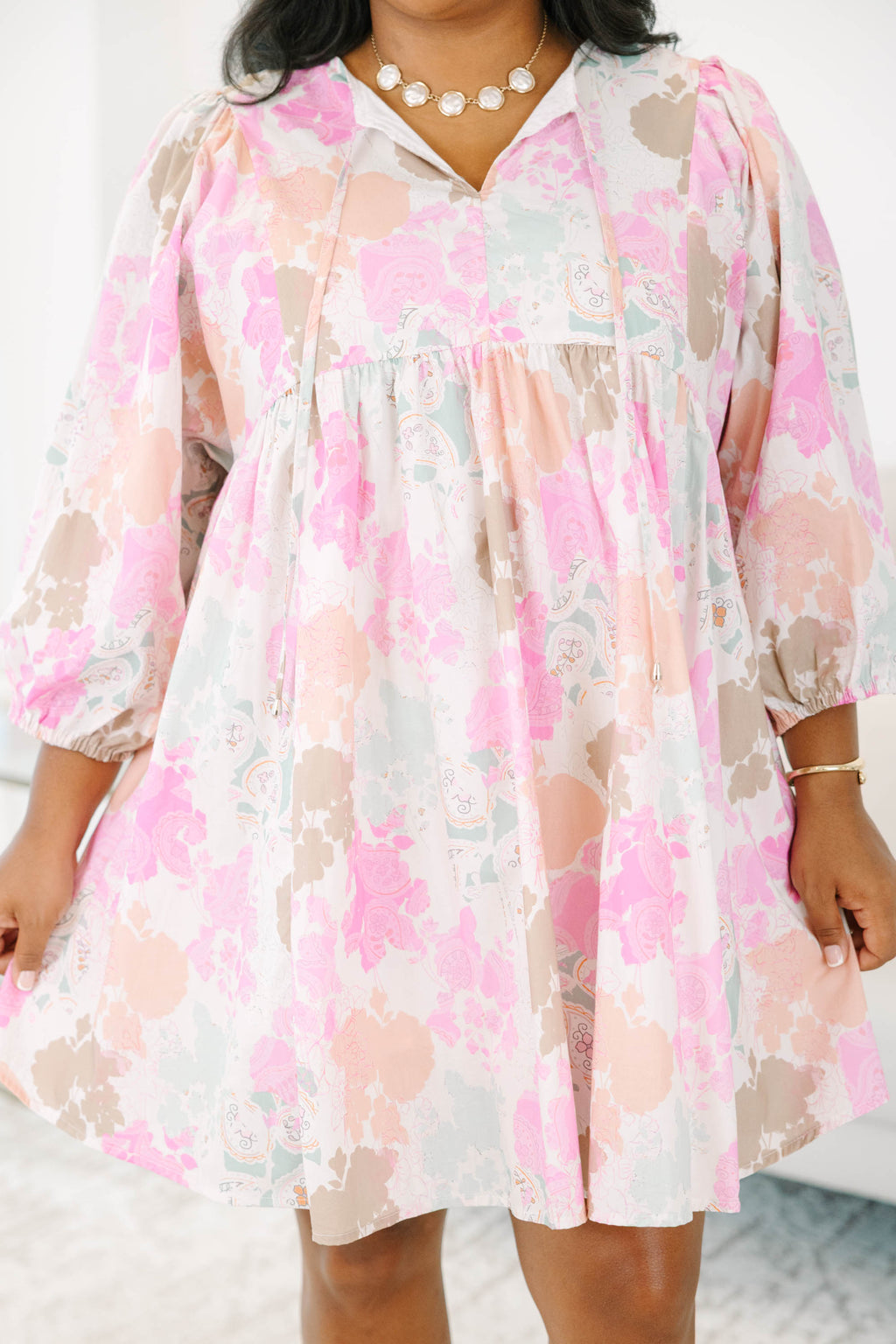 Walking On Air Dress, Brown Mix