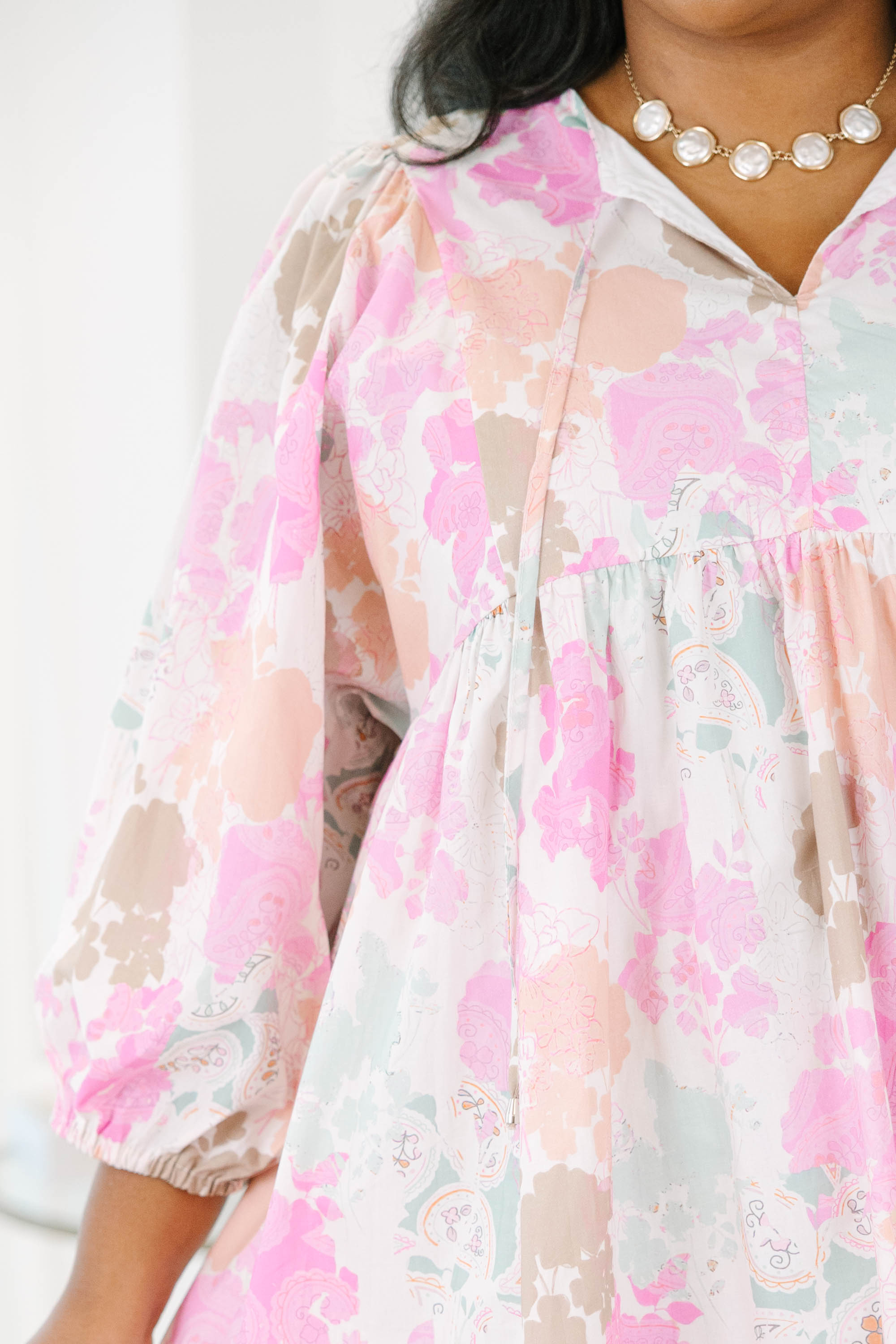 Walking On Air Dress, Brown Mix