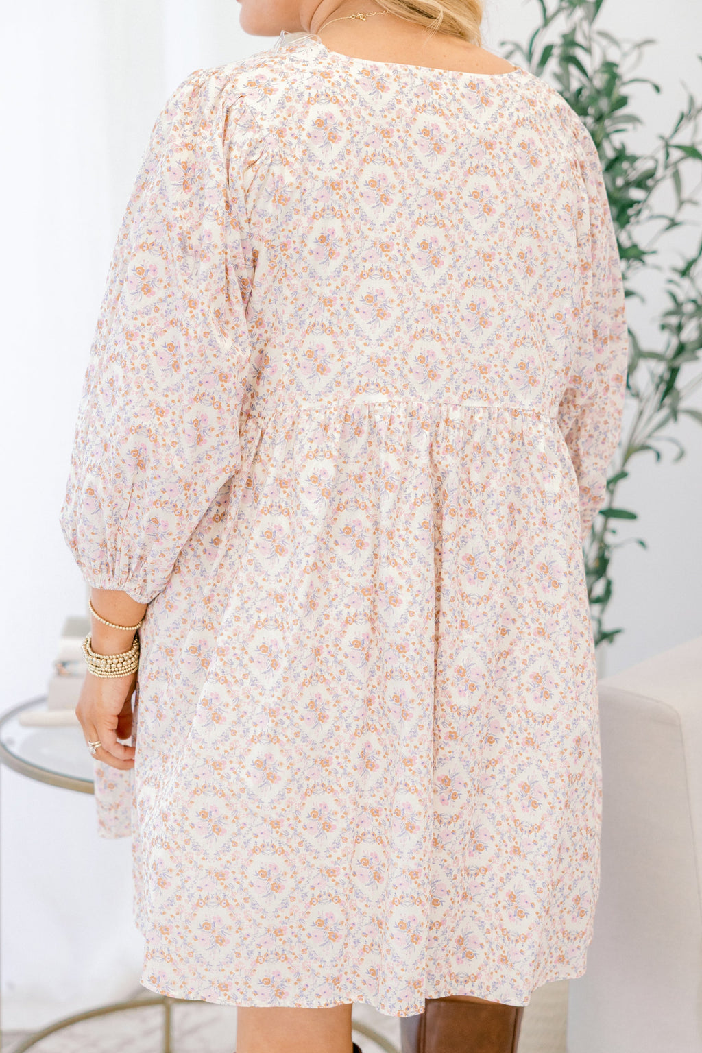Walking On Air Dress, Cream Floral
