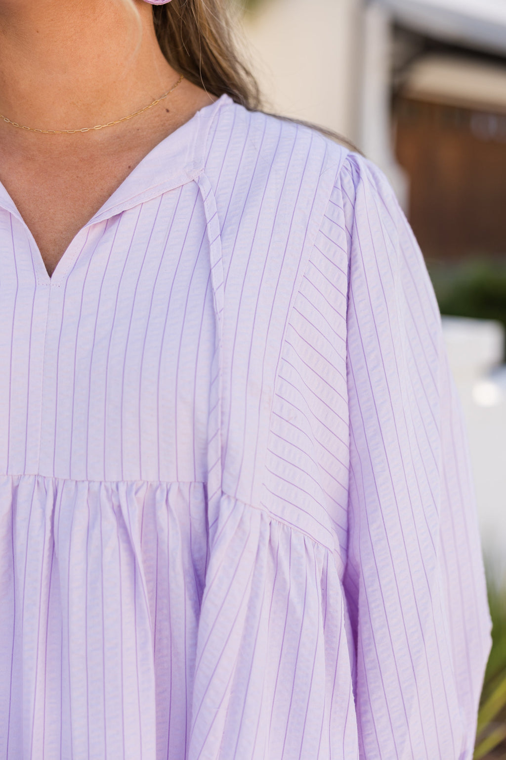 Walking On Air Dress, Purple Stripe