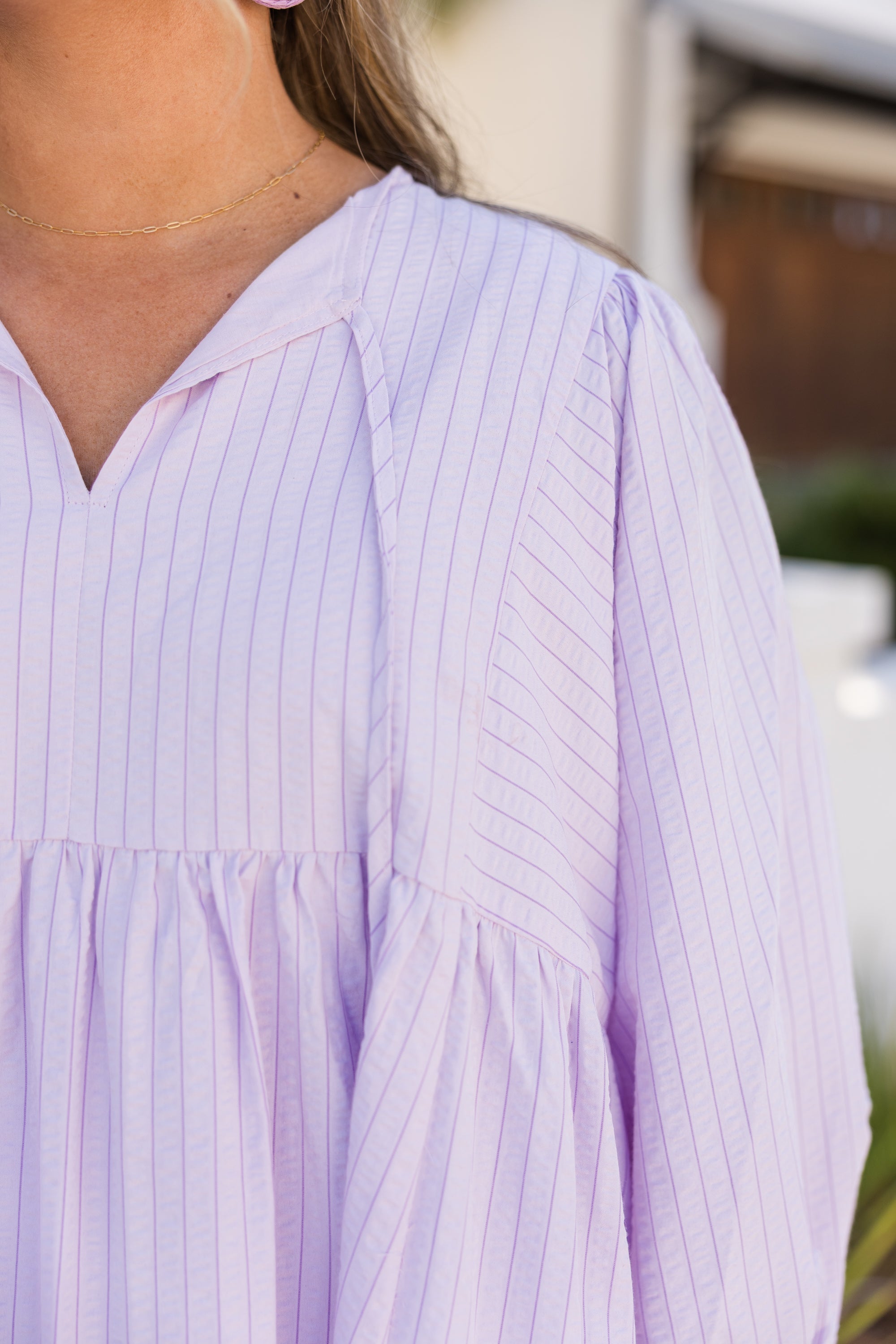 Walking On Air Dress, Purple Stripe