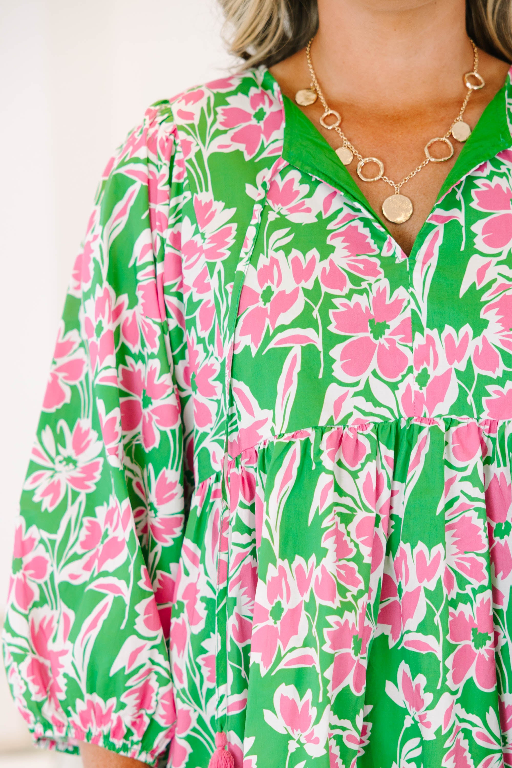 Walking On Air Dress, Pink-Green
