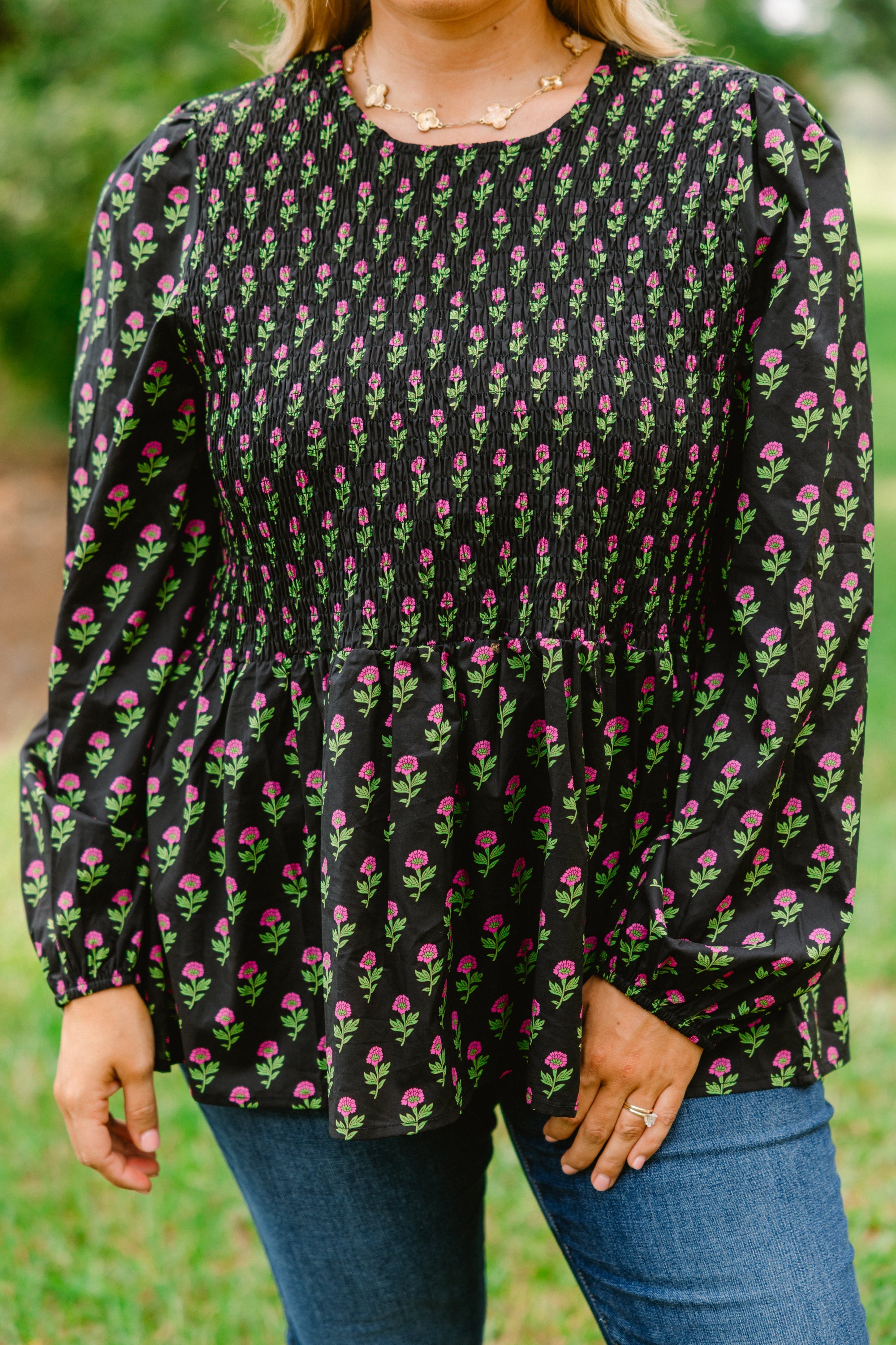 Wallflower Kisses Top, Black-Pink