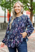 Wallflower Kisses Top, Blue