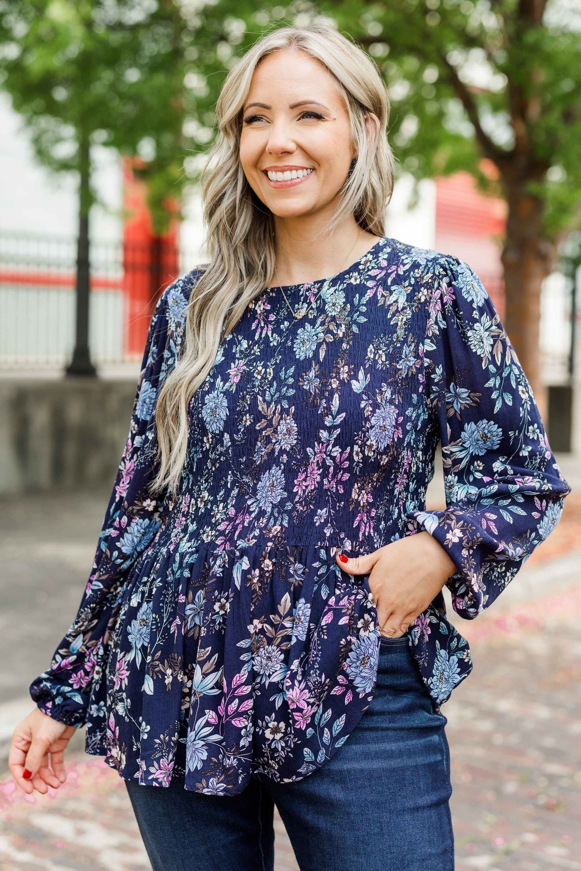 Wallflower Kisses Top, Blue