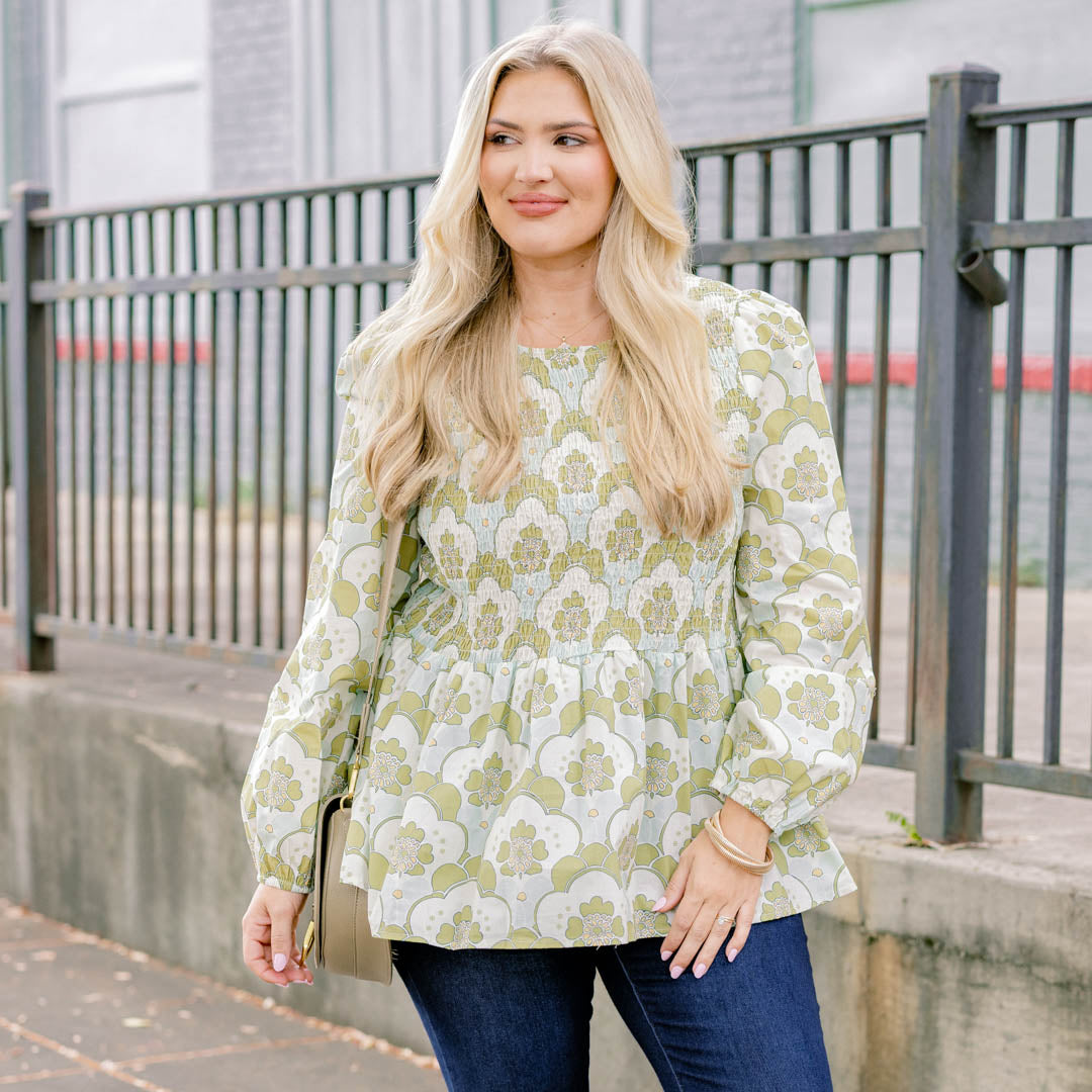 Wallflower Kisses Top, Blue-Green