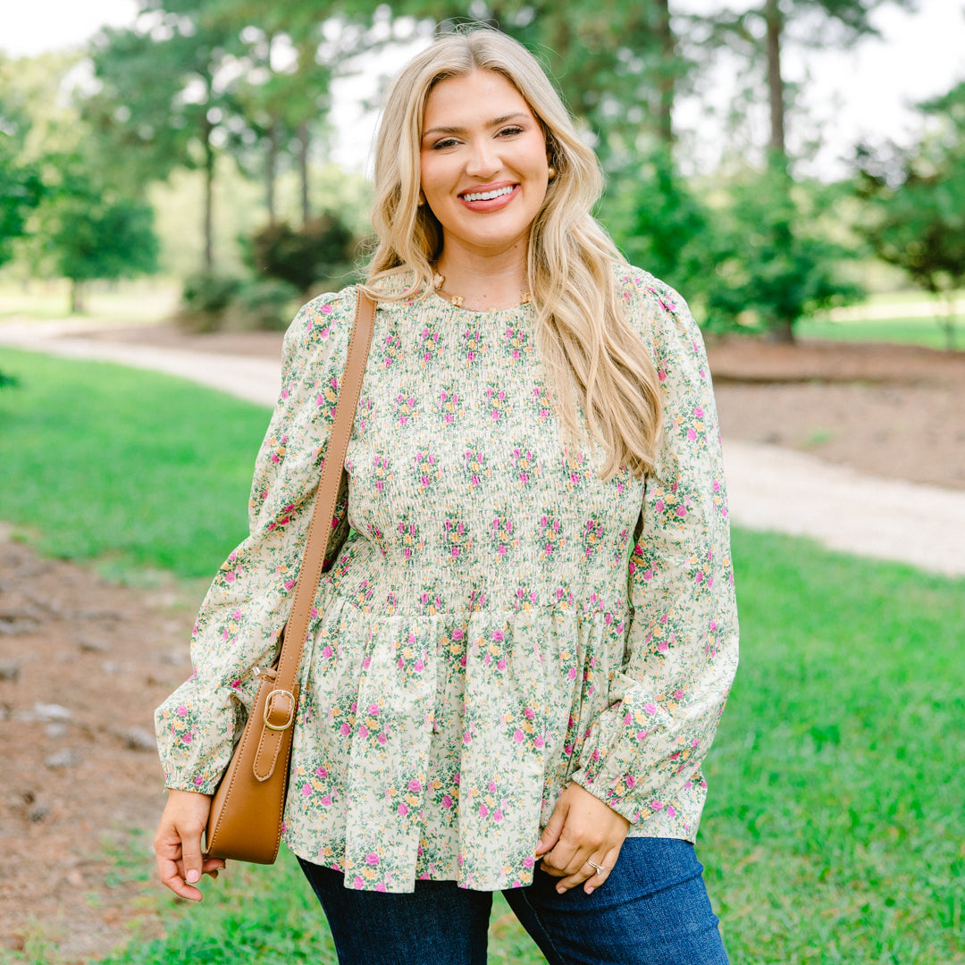 Wallflower Kisses Top, Ivory Floral