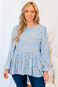 Wallflower Kisses Top, Light Blue
