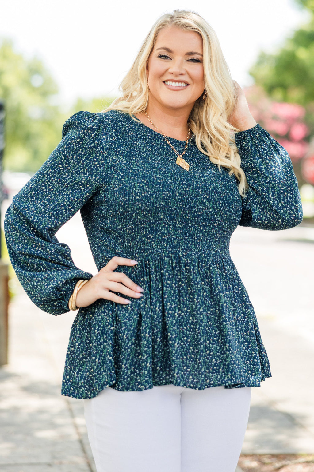 Wallflower Kisses Top, Navy