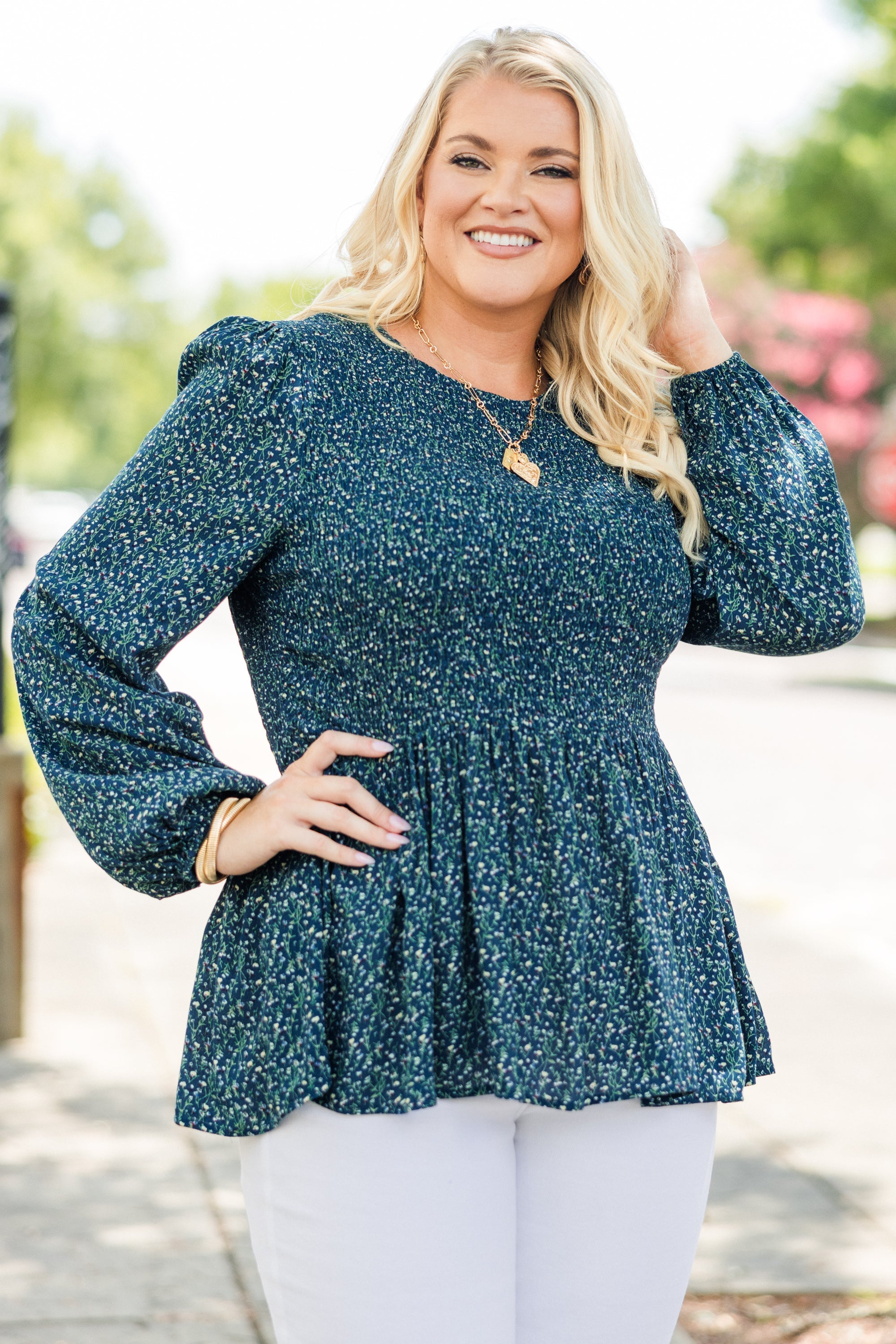 Wallflower Kisses Top, Navy