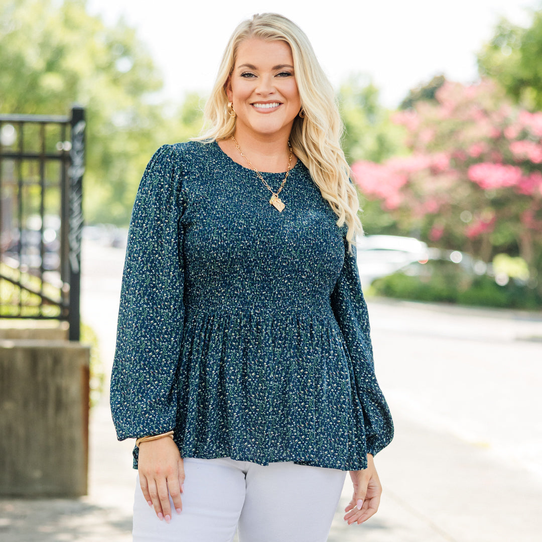 Wallflower Kisses Top, Navy