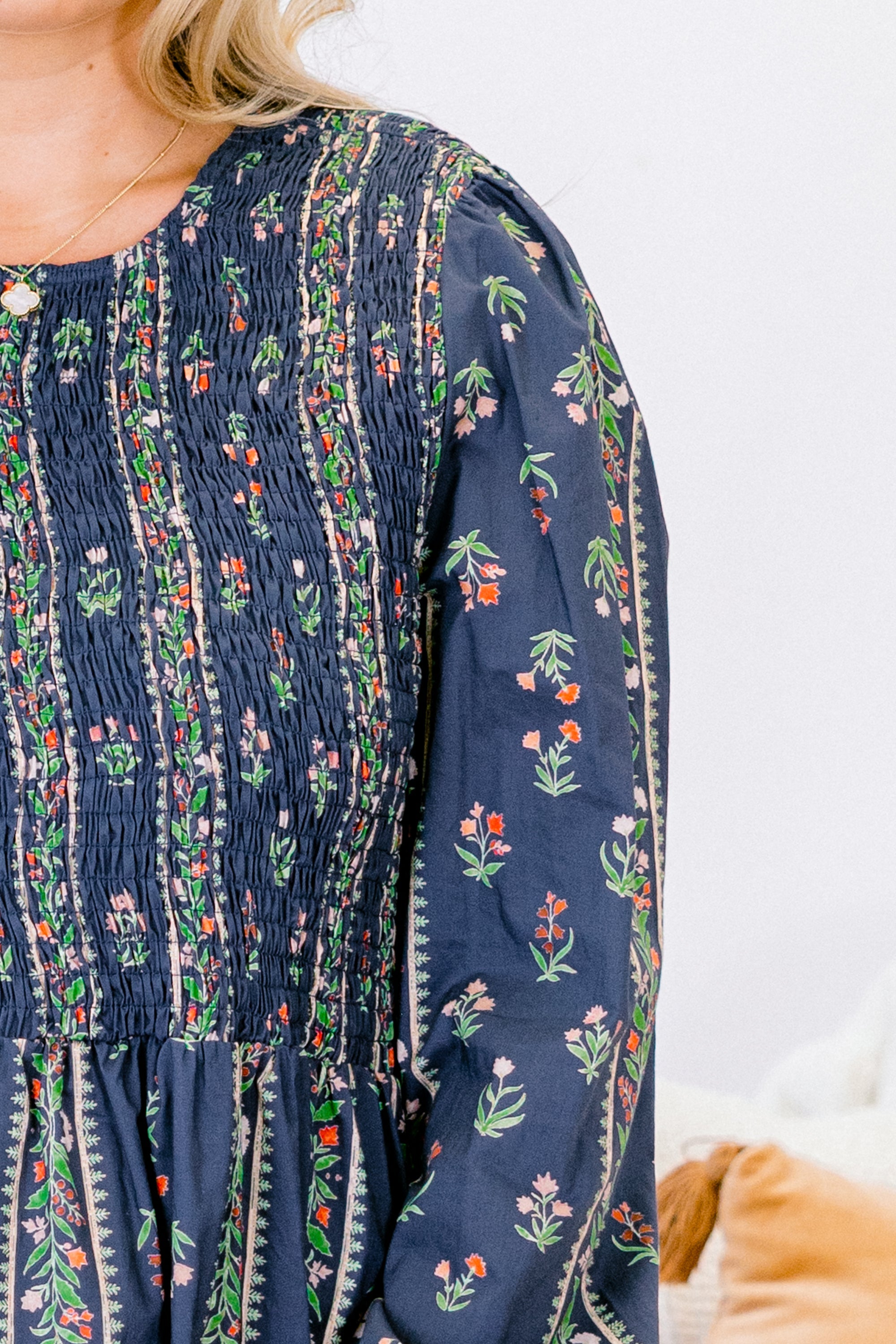 Wallflower Kisses Top, Navy Floral