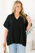 Wander Outside Top, Black