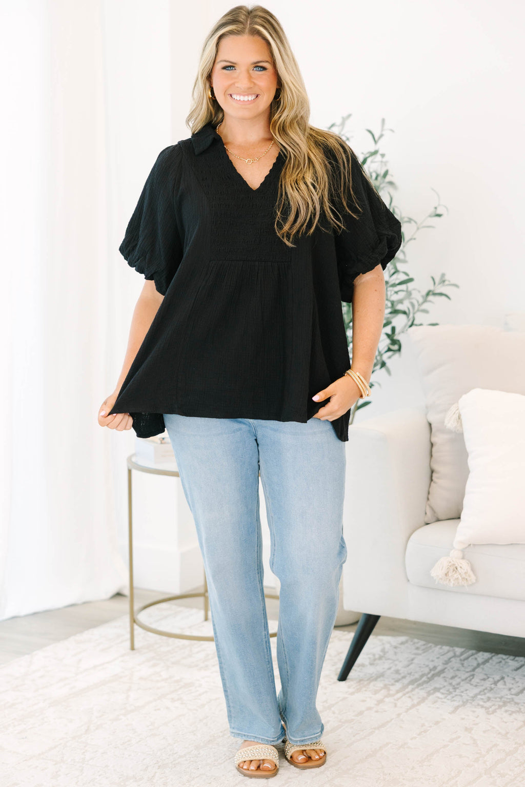 Wander Outside Top, Black