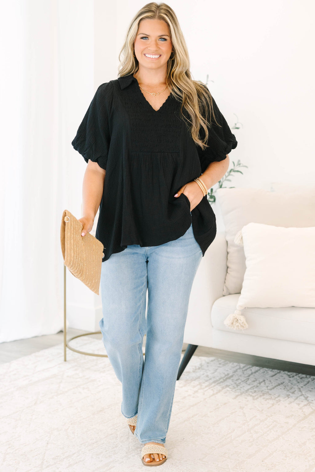 Wander Outside Top, Black