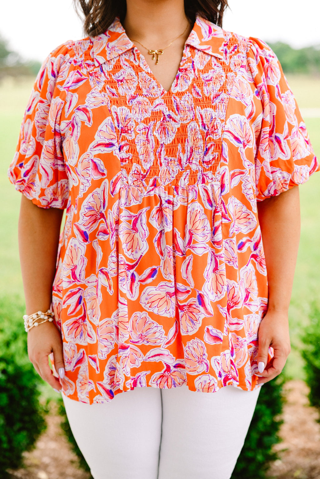 Wander Outside Top, Orange