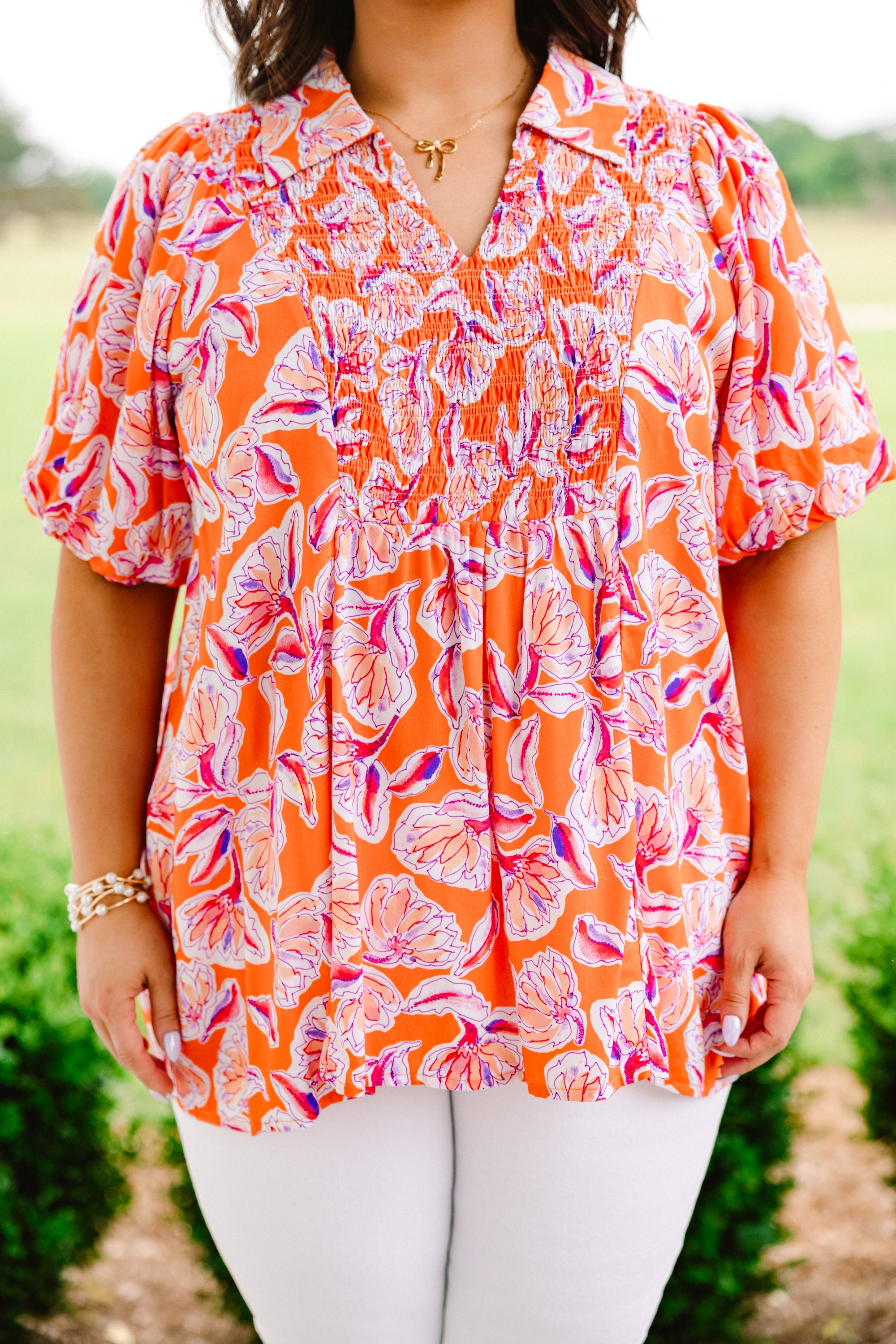 Wander Outside Top, Orange