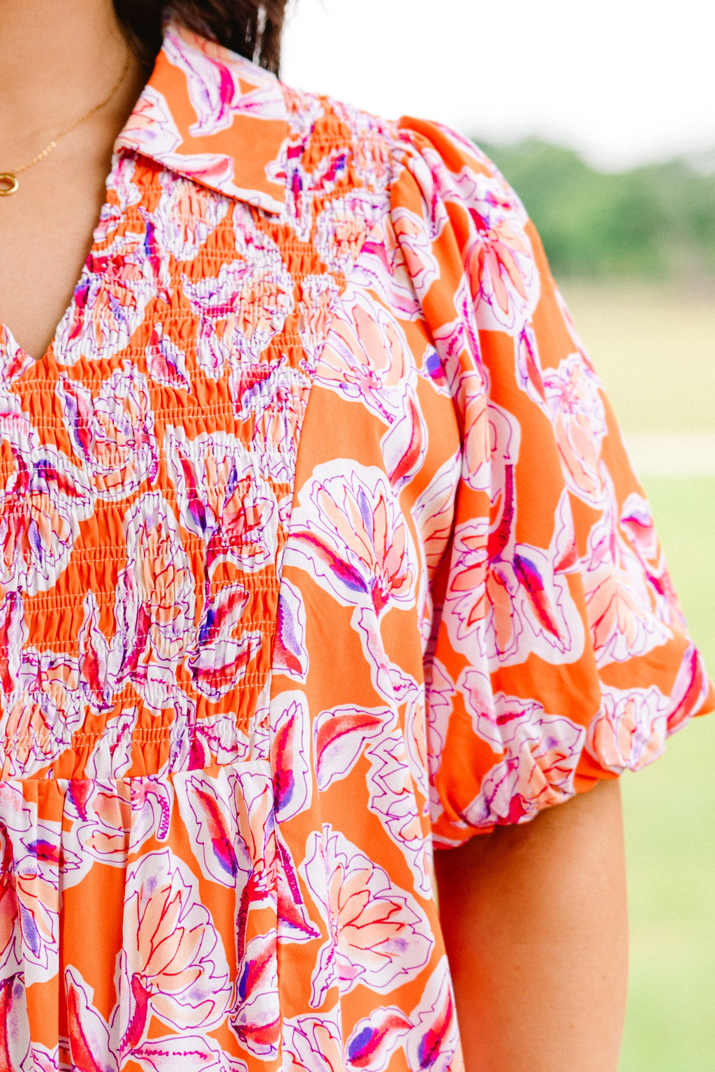 Wander Outside Top, Orange