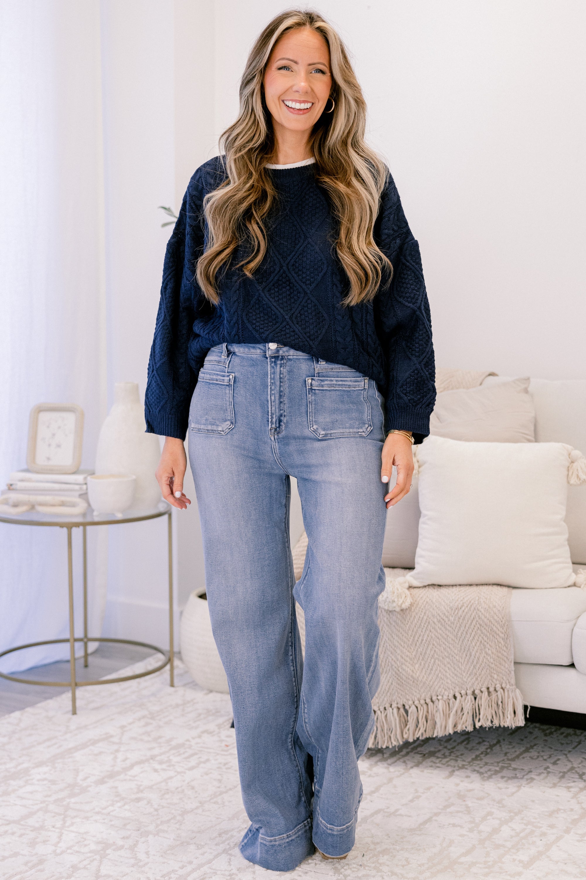 Wandering Around Town Jeans, Medium Wash